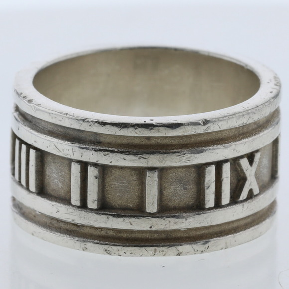 TIFFANY Ring Atlas Wide Width Approx. 11.5mm Silver 925 Upper No. 15.5 Lower 18 - Picture 4 of 8